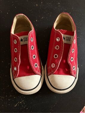 Kids Red Slip-On All Star Converse shoes